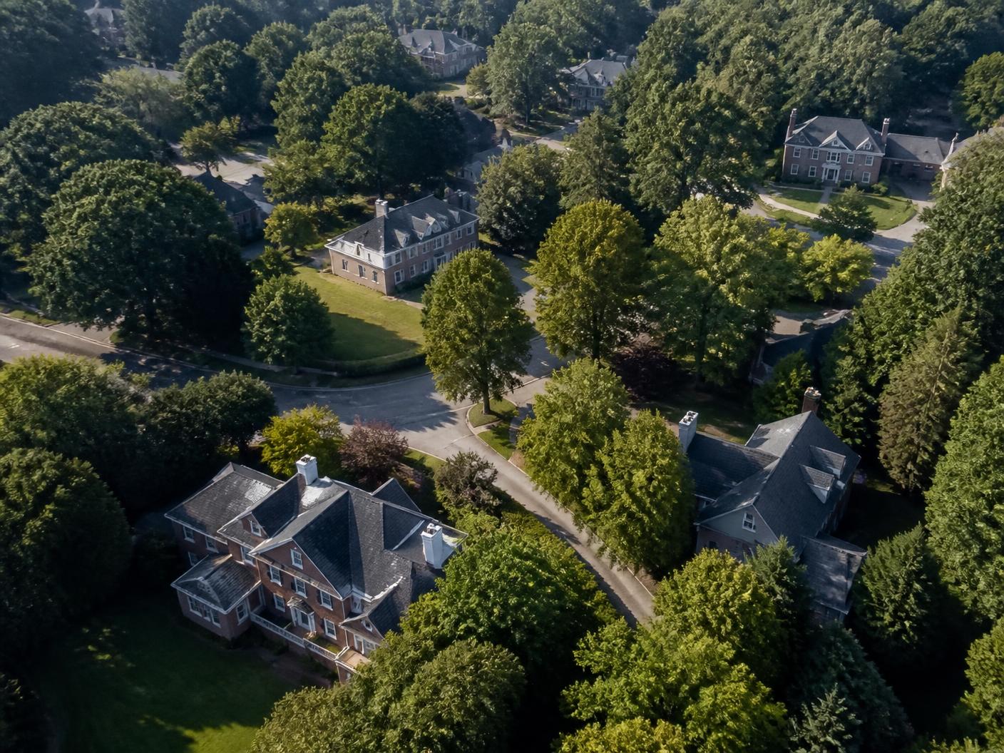 Aerial view over Piper Glen Estates, Piper Glen, Charlotte