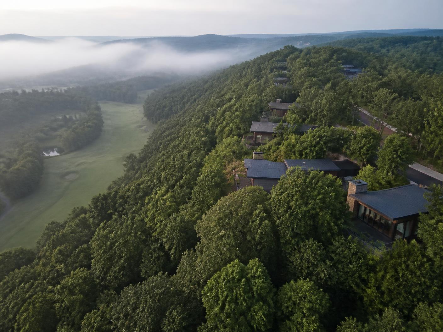 Aerial view over Fairway Ridge, Piper Glen, Charlotte
