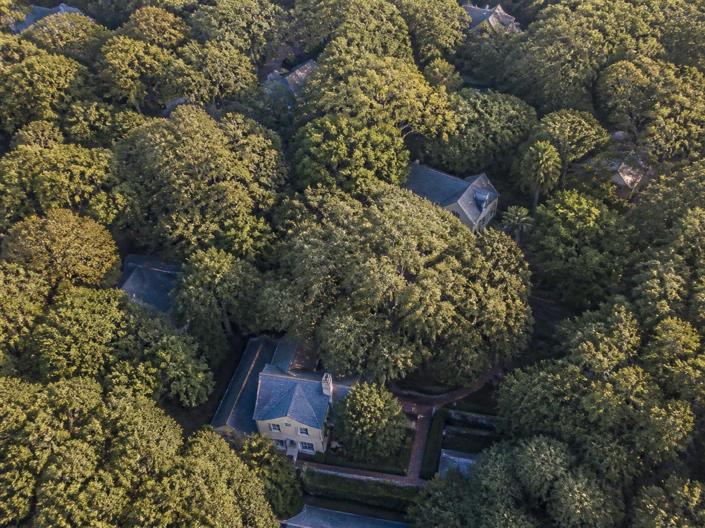 Aerial view over Glen Oaks, Piper Glen, Charlotte
