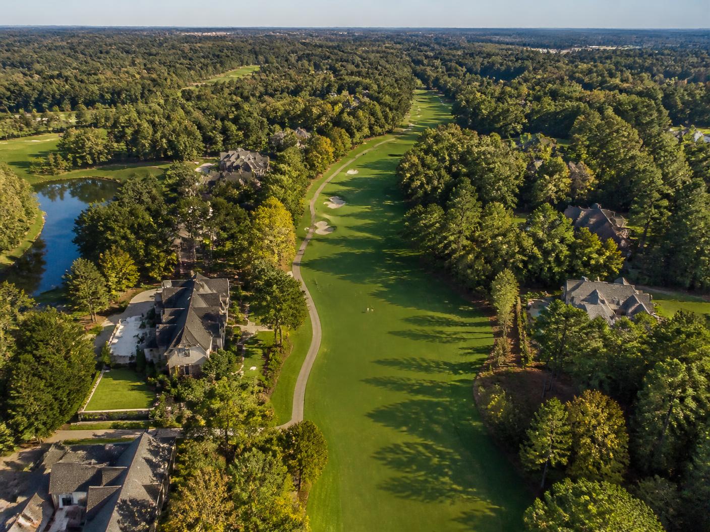 Aerial view over The Palmer, Piper Glen, Charlotte