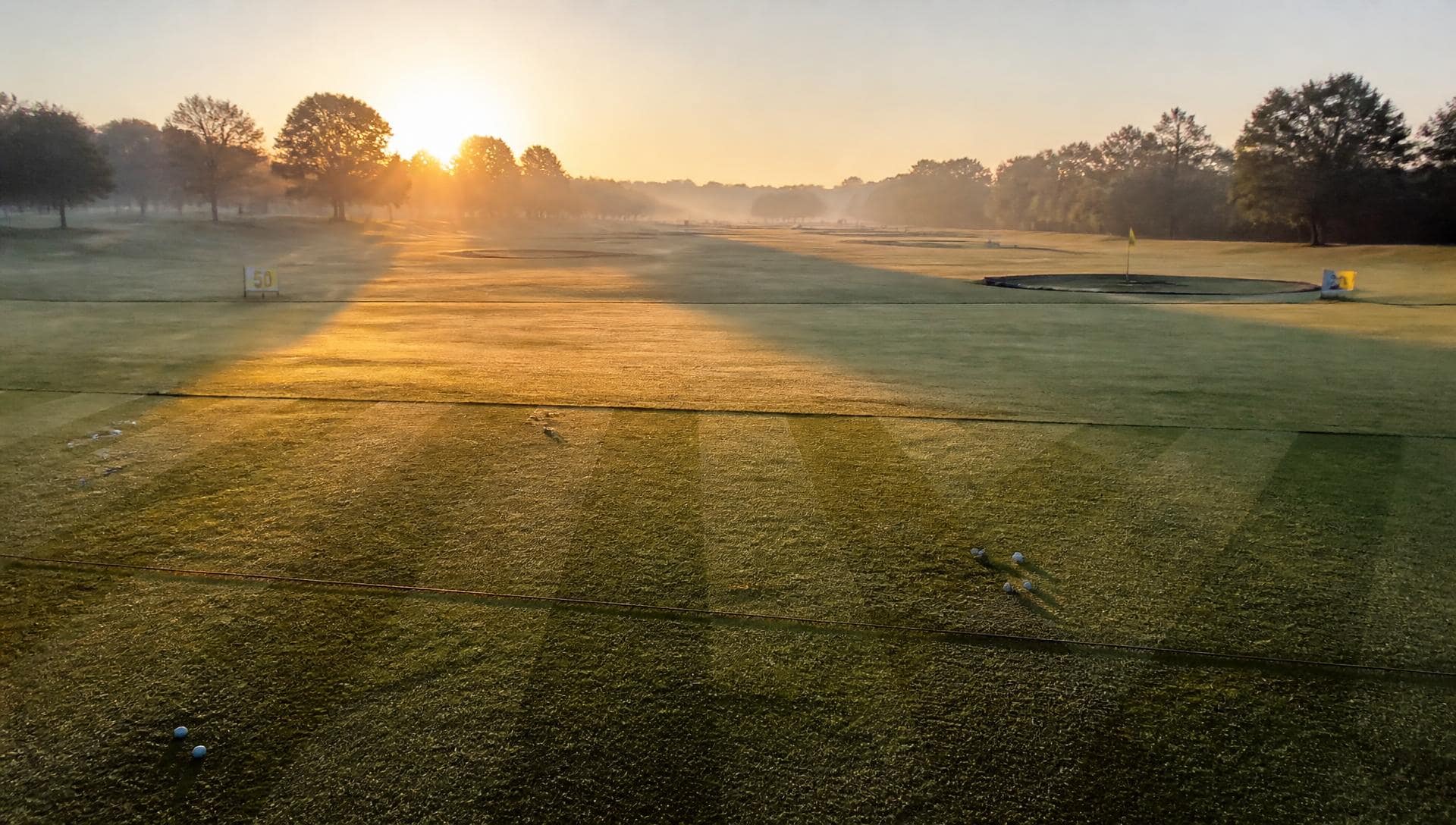 The Arnold Palmer championship course at TPC Piper Glen in early morning light